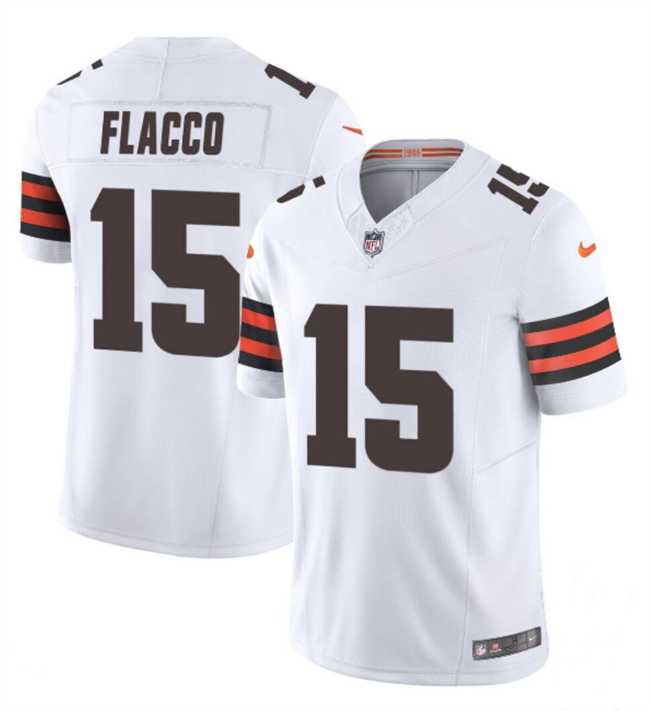 Men & Women & Youth Cleveland Browns #15 Joe Flacco White 2023 F.U.S.E. Vapor Limited Jersey->dallas cowboys->NFL Jersey